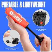 Sportbit Ballpumpe, Sportballpumpe, mit 2 Nadeln, 2 Düsen, Verlängerungsschlauch, für Basketball, Fußball, Volleyball