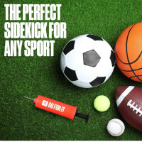 Sportbit Ballpumpe, Sportballpumpe, mit 2 Nadeln, 2 Düsen, Verlängerungsschlauch, für Basketball, Fußball, Volleyball