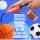 Sportbit Ballpumpe, Sportballpumpe, mit 2 Nadeln, 2 Düsen, Verlängerungsschlauch, für Basketball, Fußball, Volleyball