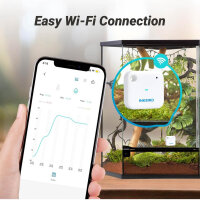 Inkbird Thermometer Wi-Fi Hygrometer, Temperature and Humidity Sensor, App Data Storage, for Bedroom, Refrigerator, Greenhouse, Garage