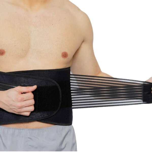 Neotech Care Lumbar Belt, Neoprene, Lower Back Support, Double Compression Band, Blue/Black, Size S