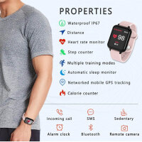MicLee 1.3 Zoll Smartwatch Fitness Tracker IP67 wasserdicht Schrittzähler für Android iOS