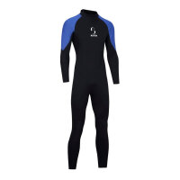 Neoprenanzug Herren Blau 3XL, Ganzkörper, 3mm, Reißverschluss hinten, ideal zum Tauchen, Schnorcheln, Surfen, Schwimmen