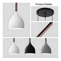 LFSEM Modern Nordic Suspension Ceiling Light 3 Heads E27 Metal for Dining Room Restaurant Bedroom