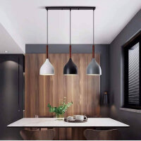 LFSEM Modern Nordic Suspension Ceiling Light 3 Heads E27 Metal for Dining Room Restaurant Bedroom