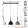 LFSEM Modern Nordic Suspension Ceiling Light 3 Heads E27 Metal for Dining Room Restaurant Bedroom