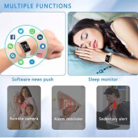 MicLee Smartwatch, model no. not available, fitness tracker, IP68 waterproof, pedometer, 4 watch faces, compatible with Android/iOS