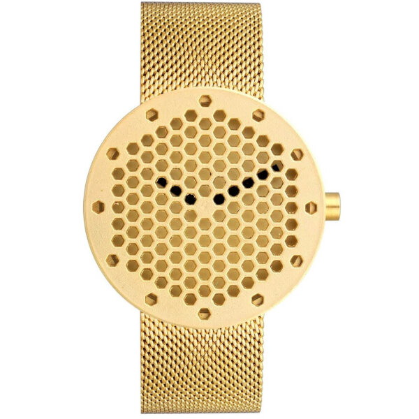 MicLee Herren Uhr, Hohl Bienenwabe Zifferblatt, Quarz, 30M wasserdicht, Edelstahl Milanaise Mesh, einzigartig verstellbar