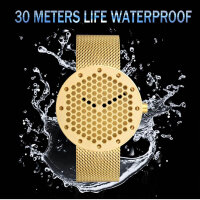 MicLee Herren Uhr, Hohl Bienenwabe Zifferblatt, Quarz, 30M wasserdicht, Edelstahl Milanaise Mesh, einzigartig verstellbar