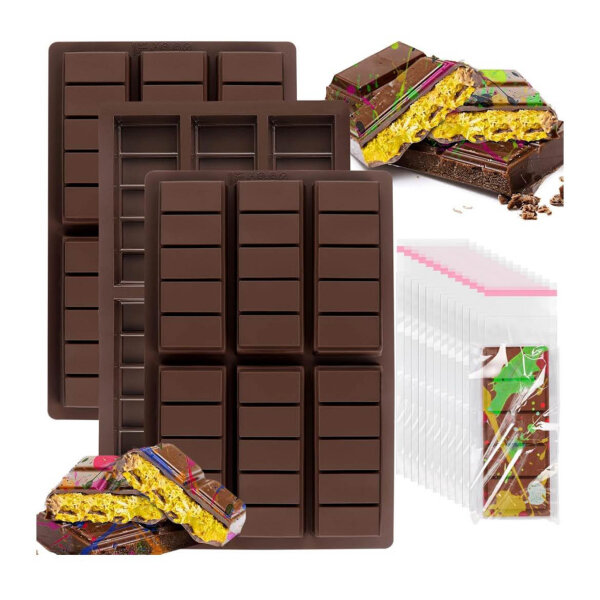 VICDUEKG, Set von 3, Nicht-Schokoladenformen, für Schokolade, Pudding, Süßigkeiten, tiefe Formen, Proteinpfanne