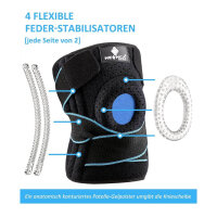 NEENCA Knee Support Gel Pads (L), Knee Brace, Patella Support, Side Stabilizers, Pain Relief for Arthritis, Meniscus Tear.