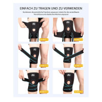 NEENCA Knee Support Gel Pads (L), Knee Brace, Patella Support, Side Stabilizers, Pain Relief for Arthritis, Meniscus Tear.