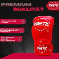 Kinetic Boxhandschuhe 10oz für Männer und Frauen, ideal für Training, Boxen, Kickboxen, Muay Thai, Sparring, Klettverschluss, für Anfänger & Profis