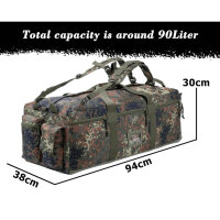 Backferry Large Bag 80L Tactical Gear Bag Sports Bag with Detachable Backpack Straps