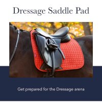 LeMieux ProSport Dressage Square (Standard Girth), White, Size L, High-quality, Durable, Ideal for Dressage Riding