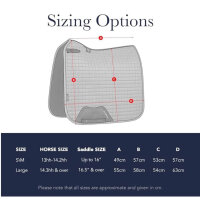 LeMieux Carbon Mesh Dressage Saddle Pad L Sage, bamboo lining, sweat-wicking, comfortable, friction-free, large saddle pad