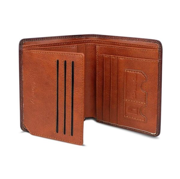 Conisy Herren Portfolio, klassische Lederbrieftasche, RFID-Blockierung, kleine Herrenbrieftasche, braun