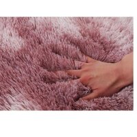 Aujelly Soft Area Rug 90x150cm Shaggy Teppich Flauschig Bunte Batik Rosa