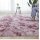 Aujelly Soft Area Rug 90x150cm Shaggy Teppich Flauschig Bunte Batik Rosa