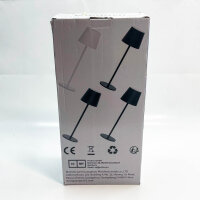 Klighten LED Tischleuchte 2er Set dimmbar, kabellos, warmes Licht 3000K, USB-C, Aluminium, wasserdicht, für Innen & Außen