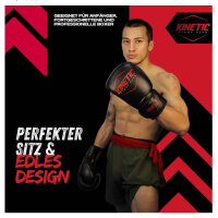 Kinetic Boxing Gloves 12oz, training gloves for men and women, ideal for boxing, kickboxing, Muay Thai, with Velcro fastener.