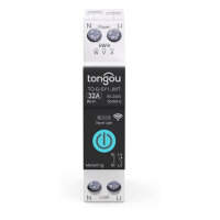 TONGOU DIY Smart Switch 1P+N, WiFi Relay 32A, iOS/Android App, TUYA, Voice Control, Metering, Time Measurement