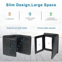 Conisy Mens Classic Leather Wallet, RFID Blocking, Small...