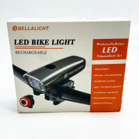 Bellalicht LED lighting kit 60 Lux USB rechargeable 2600 mAh front and rear light waterproof IPX5