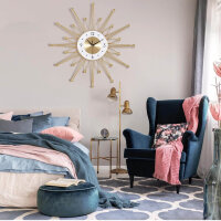 LaFocuse Ciche Metal Wall Clocks 63 cm, Modern Sunburst...