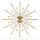 LaFocuse Ciche Metall Wanduhren 63 cm, modern, Sunburst Starburst, goldene Wanduhr, batteriebetrieben, für Wohnzimmer, Küche, Büro