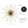 LaFocuse Ciche Metall Wanduhren 63 cm, modern, Sunburst Starburst, goldene Wanduhr, batteriebetrieben, für Wohnzimmer, Küche, Büro