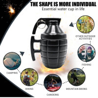 Aseok Fun Bomba Cup 300 ml Keramik schwarz für Cappuccino, Kaffee, Tee mit Deckel - originelle Geschenkidee