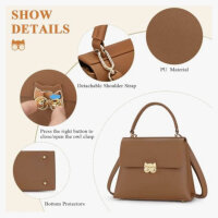 BAICLES Handbag Women Medium Shopper Expandable Brown...