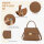 BAICLES Handbag Women Medium Shopper Expandable Brown Leisure Party Work