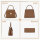 BAICLES Handbag Women Medium Shopper Expandable Brown Leisure Party Work