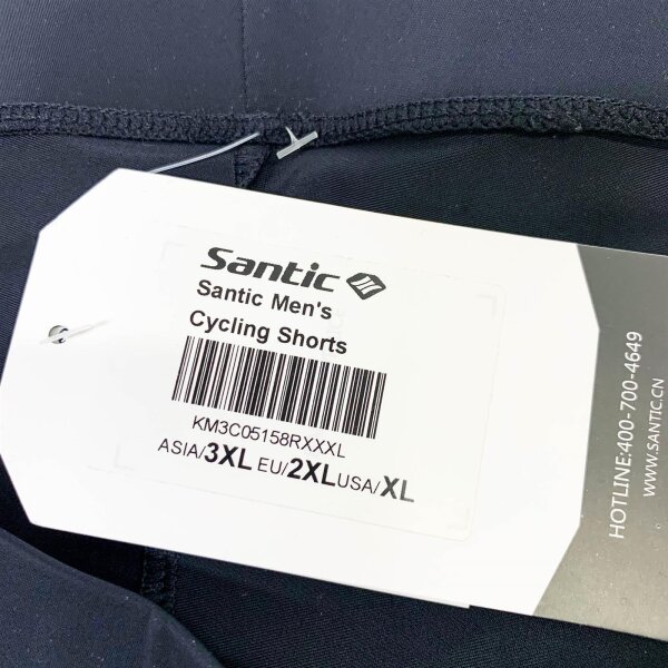 Santic Radlerhose Herren, 4D gepolstert, atmungsaktiv, schnelltrocknend, ideal für Radsport, kurze Fahrradhose Sommer.