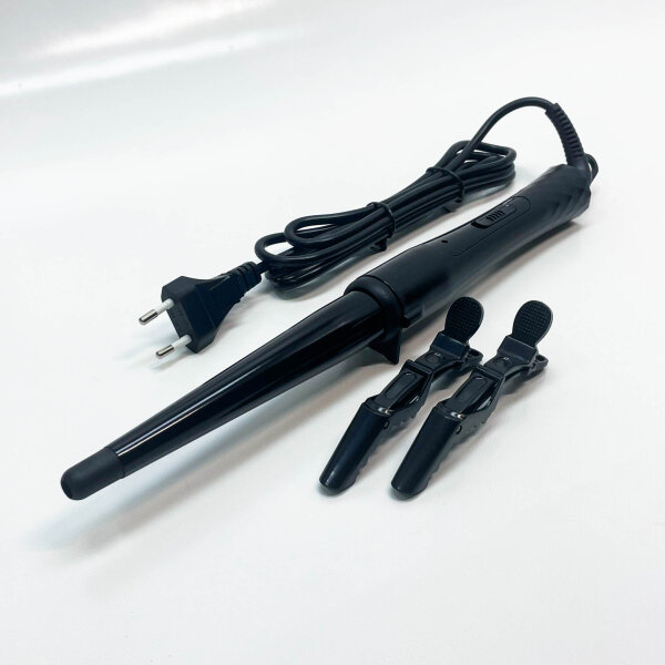 Umiga Lockenstab Curling-Eisen, schwarz, Lockenstab, schnelles Aufheizen, keramikbeschichtete Heizplatten, temperaturregulierbar.