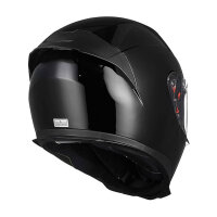 FREEUP motorcycle helmet, size L, full-face helmet, racing helmet, mirrored visor, black, for men and women
