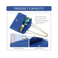 Jywmsc Womens PU Leather Handbag Clutch Stylish Quilted Crossbody Shoulder Bag