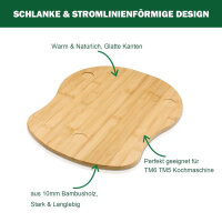Gleitbrett für Thermomix TM6 TM5, Bambusholz, schnelles Bewegen, Zubehör für Vorwerk Küchenmaschine