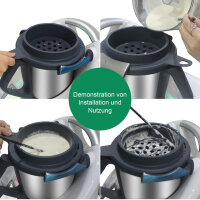 Spätzleaufsatz Thermomix TM6 Zubehör, Spätzlesieb, schnell zubereitete Spätzle, inkl. Schaber, praktisches Küchengerät