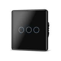 TAWOIA Touch Lichtschalter 3 Fach, Unterputz, 2.5D Curved...