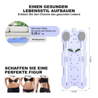 Olubfdh Pilates Reformer Set, Foldable 5-in-1 LED Counter Automatic Rebound Roller Multifunctional Exercise Board for Home