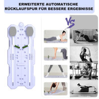 Olubfdh Pilates Reformer Set, Foldable 5-in-1 LED Counter Automatic Rebound Roller Multifunctional Exercise Board for Home