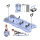 Olubfdh Pilates Reformer Set, Foldable 5-in-1 LED Counter Automatic Rebound Roller Multifunctional Exercise Board for Home