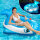 DeeprBlu Inflatable Air Mattress Floating Chair with Cup Holder, Large Mattress for Adults, Ideal for Pool and Water