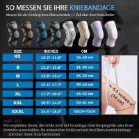NEENCA Kniestütze S, Kniebandage, mit Gel Pads & Seitenstabilisatoren, für Meniskusriss, Arthritis, Gelenkschmerzlinderung
