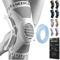 NEENCA Knee Support XL, Knee Brace, with Patella Gel Pads, Spring Side Stabilizers, for Joint Pain Relief, Meniscus Tear, Arthritis