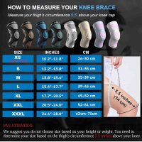 NEENCA Knee Support XL, Knee Brace, with Patella Gel Pads, Spring Side Stabilizers, for Joint Pain Relief, Meniscus Tear, Arthritis