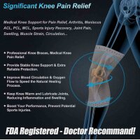 NEENCA Knee Support M, Knee Brace with Gel Pads & Spring Stabilizers, for Meniscus Tear, Arthritis, Joint Pain, Recovery.